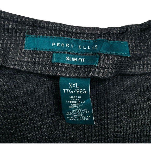 NWT Perry Ellis‎ Gray Slim Fit Sleeveless Suit Vest Men's Size XXLarge - Picture 2 of 10